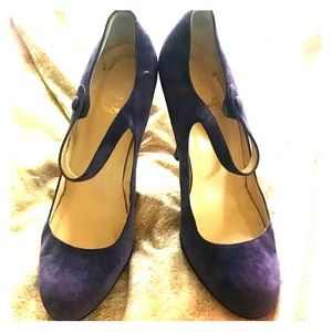 Louboutins Purple Suede 3” Heels!!!